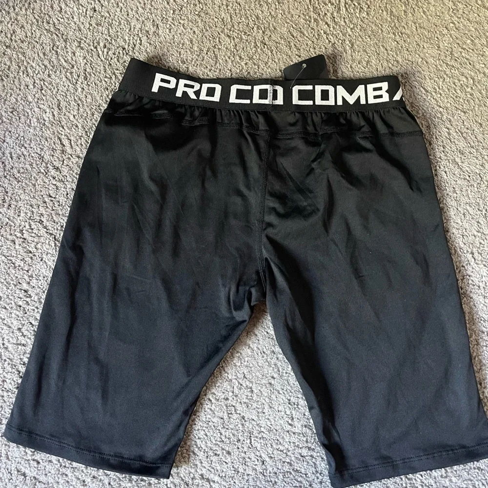 Black and White Compression Shorts
